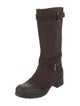 Prada Sport Suede Distressed Accents Moto Boots