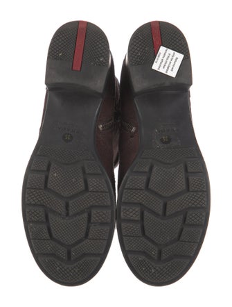 Prada Sport Suede Distressed Accents Moto Boots