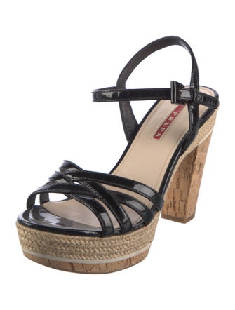 Prada Sport Patent Leather Espadrilles