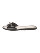 Prada Sport Patent Leather Bow Accents Slides