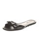 Prada Sport Patent Leather Bow Accents Slides