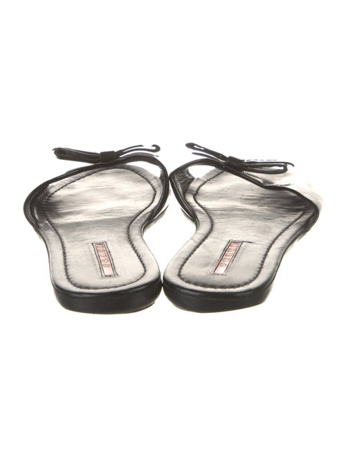 Prada Sport Patent Leather Bow Accents Slides