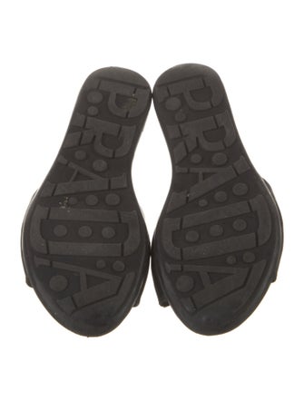 Prada Sport Patent Leather Bow Accents Slides