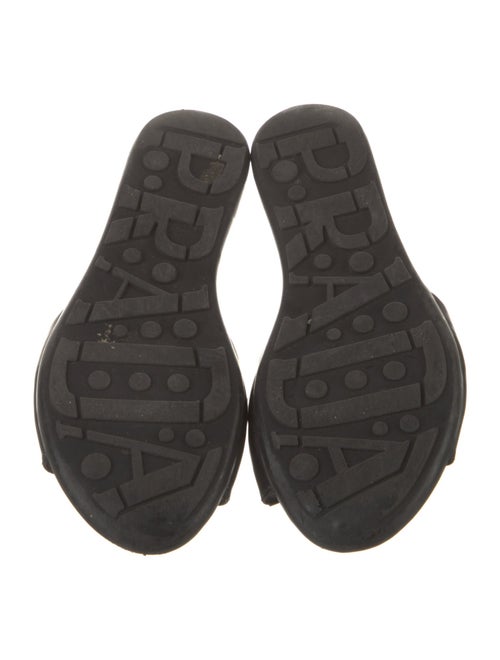 Prada Sport Patent Leather Bow Accents Slides