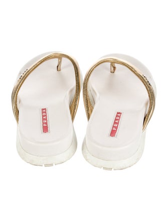 Prada Sport Leather Flip Flops