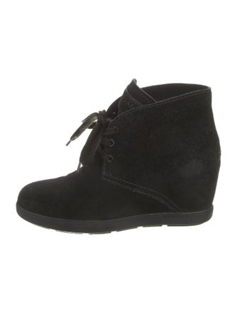 Prada Sport Suede Lace-Up Boots