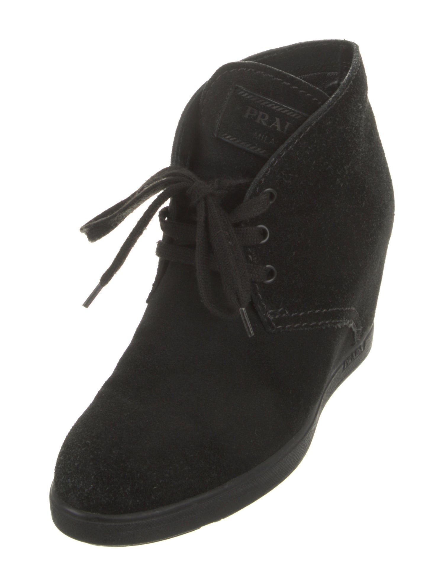 Prada Sport Suede Lace-Up Boots