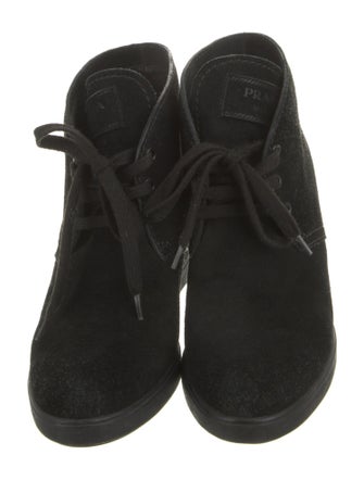 Prada Sport Suede Lace-Up Boots