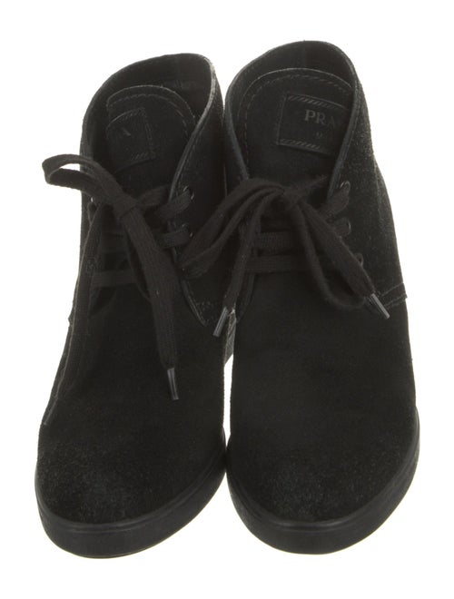 Prada Sport Suede Lace-Up Boots