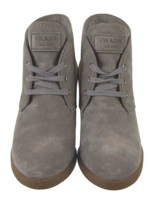 Prada Sport Suede Lace-Up Boots
