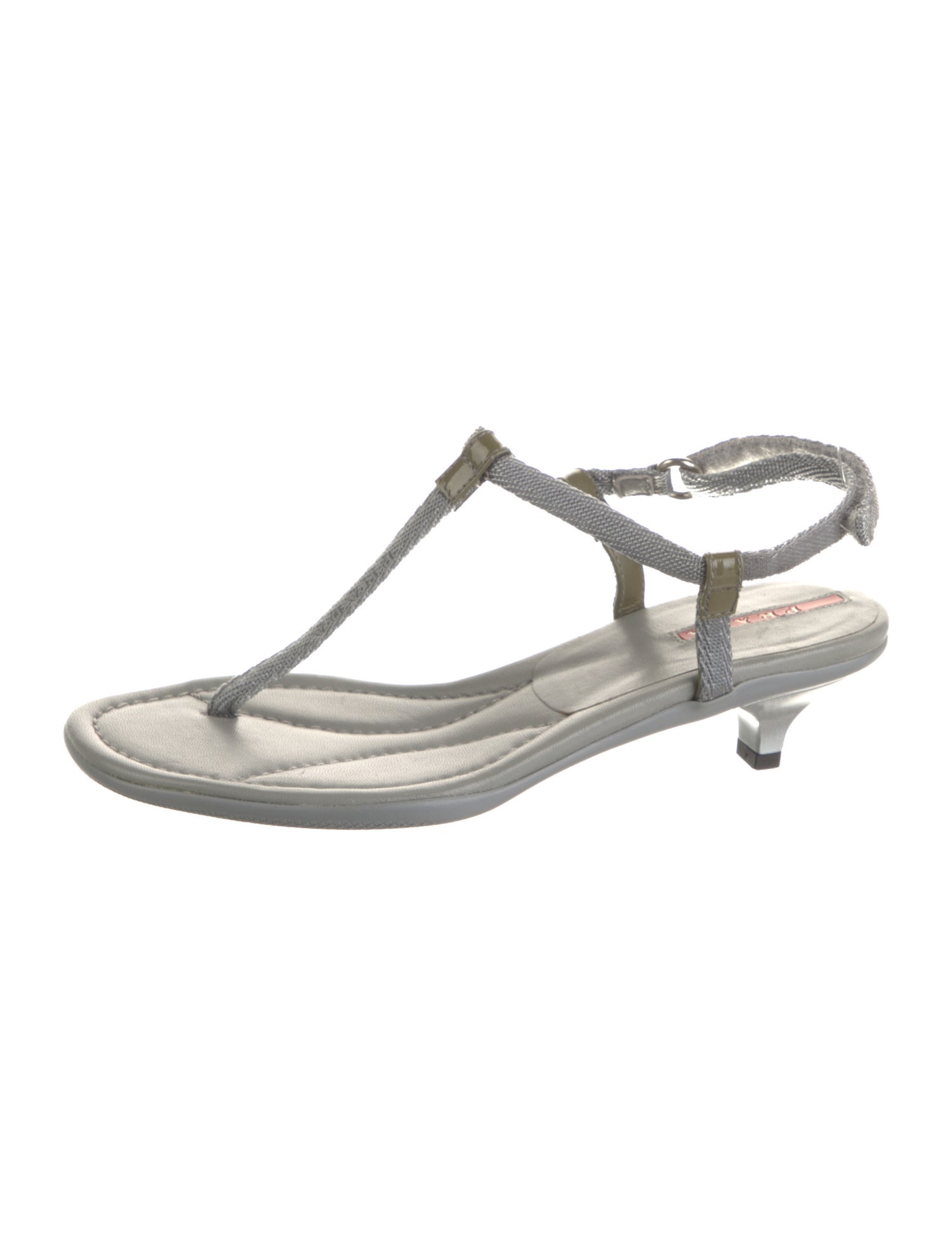 Prada Sport Vintage Leather T-Strap Sandals