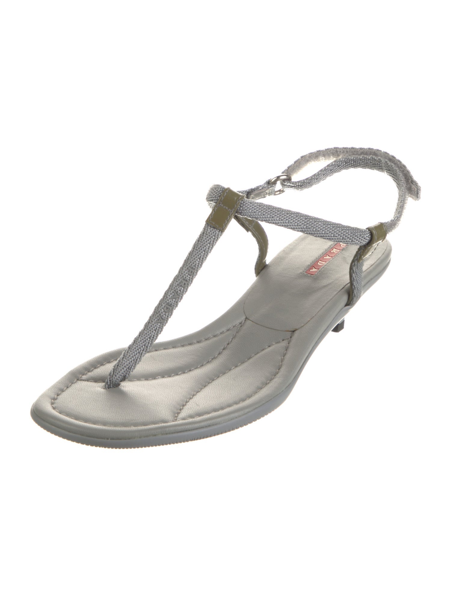 Prada Sport Vintage Leather T-Strap Sandals