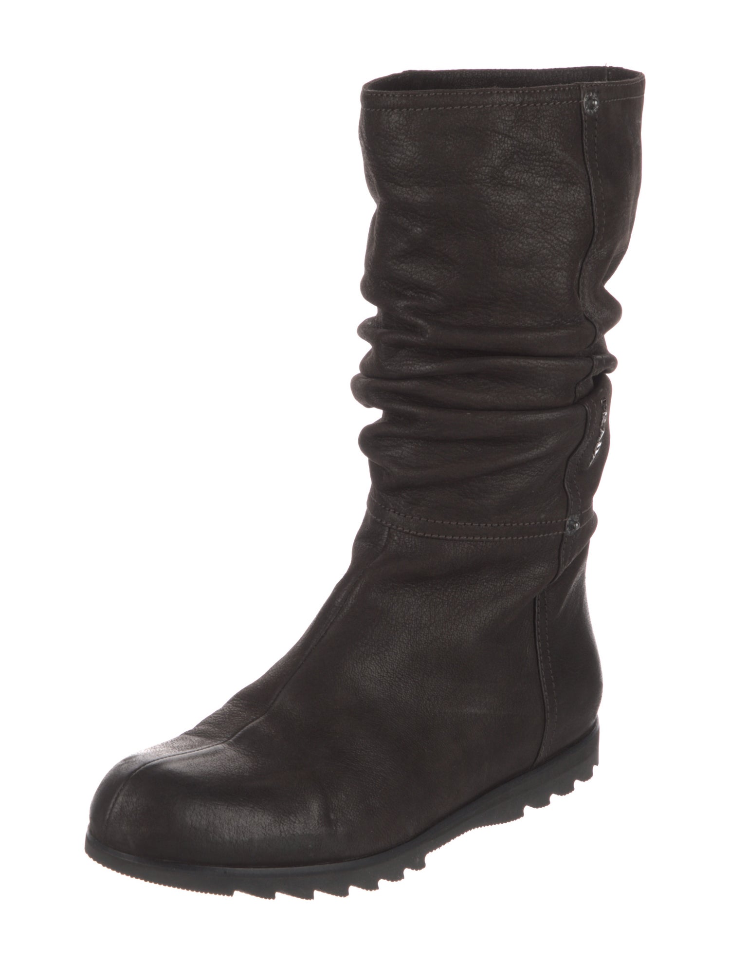 Prada Sport Leather Slouch Boots