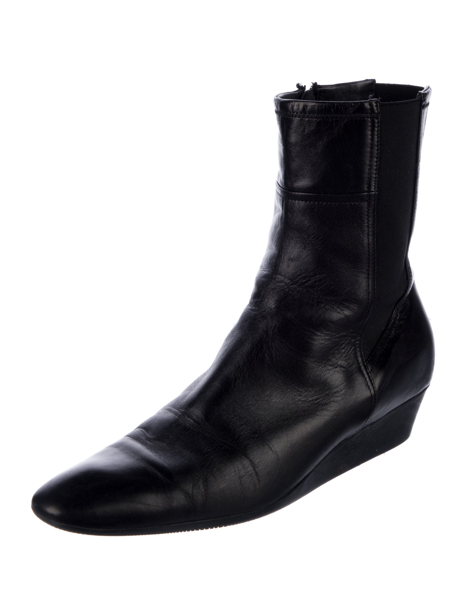 Prada Sport Leather Chelsea Boots
