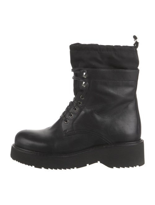 Prada Sport Leather Combat Boots