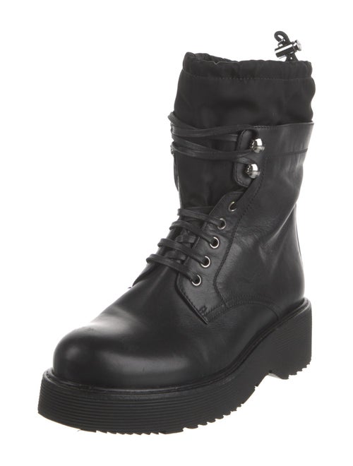 Prada Sport Leather Combat Boots