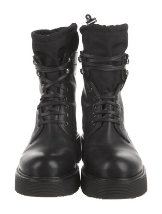 Prada Sport Leather Combat Boots