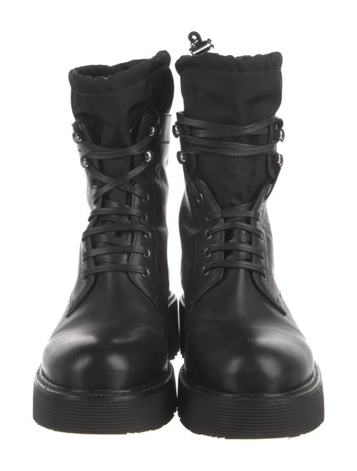 Prada Sport Leather Combat Boots