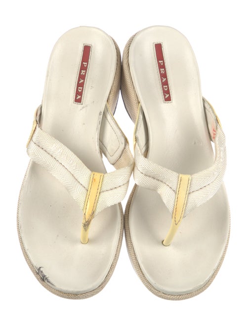 Prada Sport Canvas Flip Flops