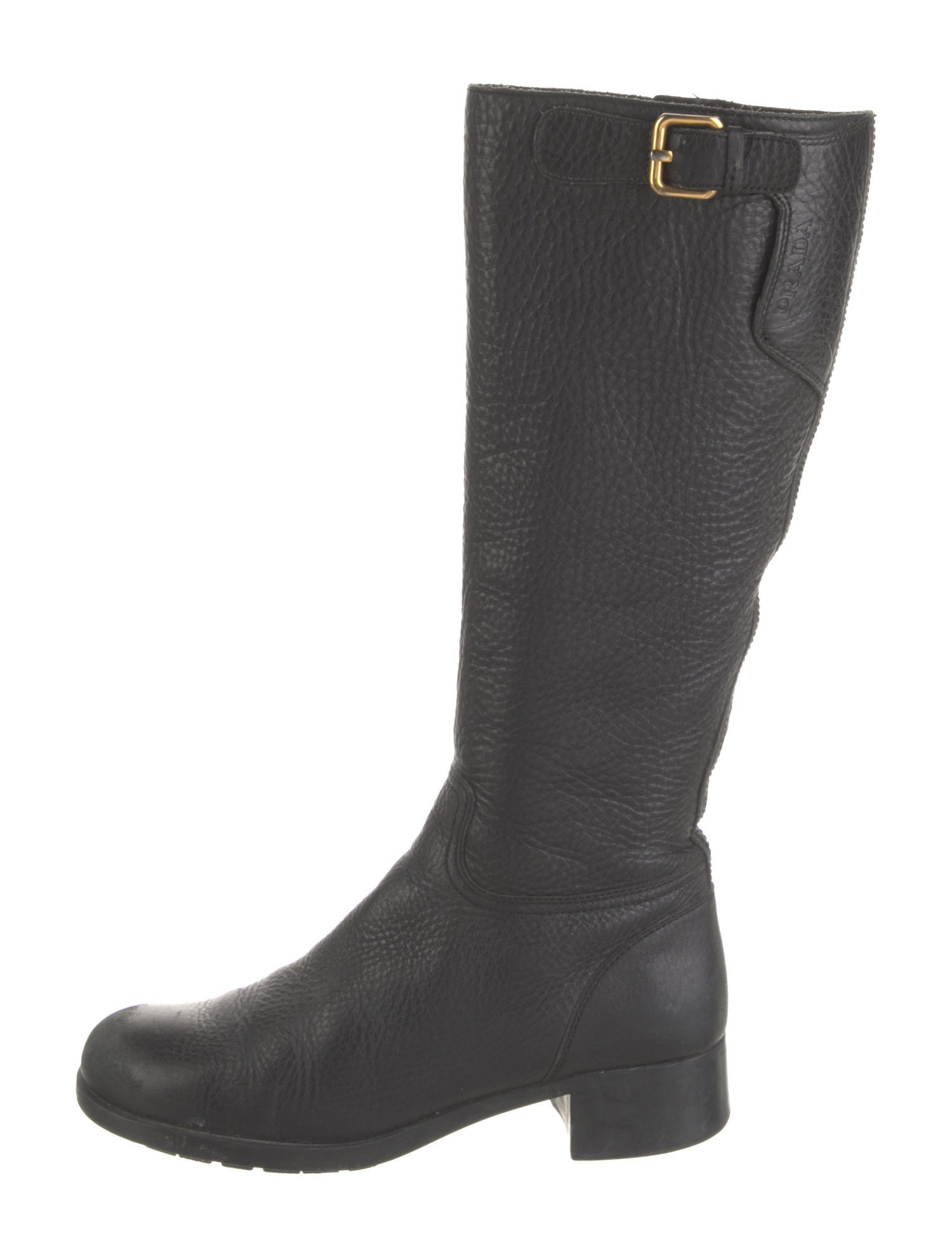 Prada Sport Leather Riding Boots