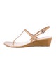 Prada Sport Patent Leather T-Strap Sandals