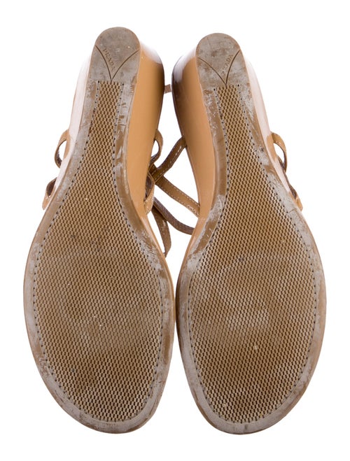 Prada Sport Patent Leather T-Strap Sandals