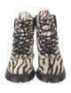 Prada Sport Ponyhair Animal Print Hiking Boots