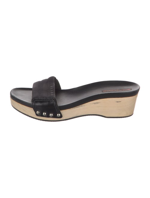 Prada Sport Nylon Studded Accents Slides