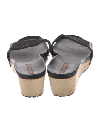 Prada Sport Nylon Studded Accents Slides