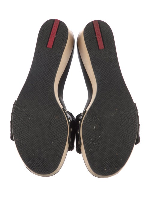 Prada Sport Nylon Studded Accents Slides