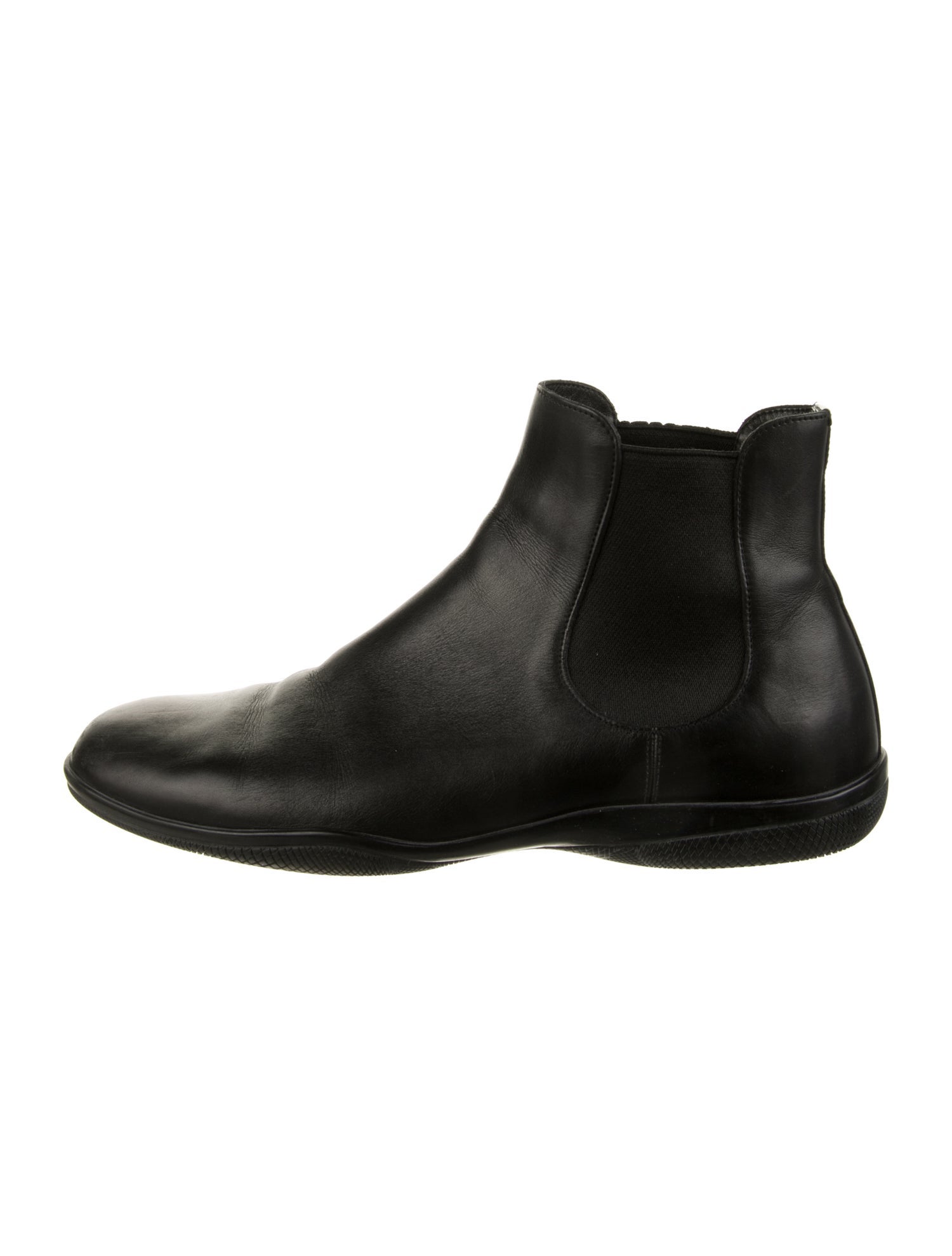 Prada Sport Leather Chelsea Boots
