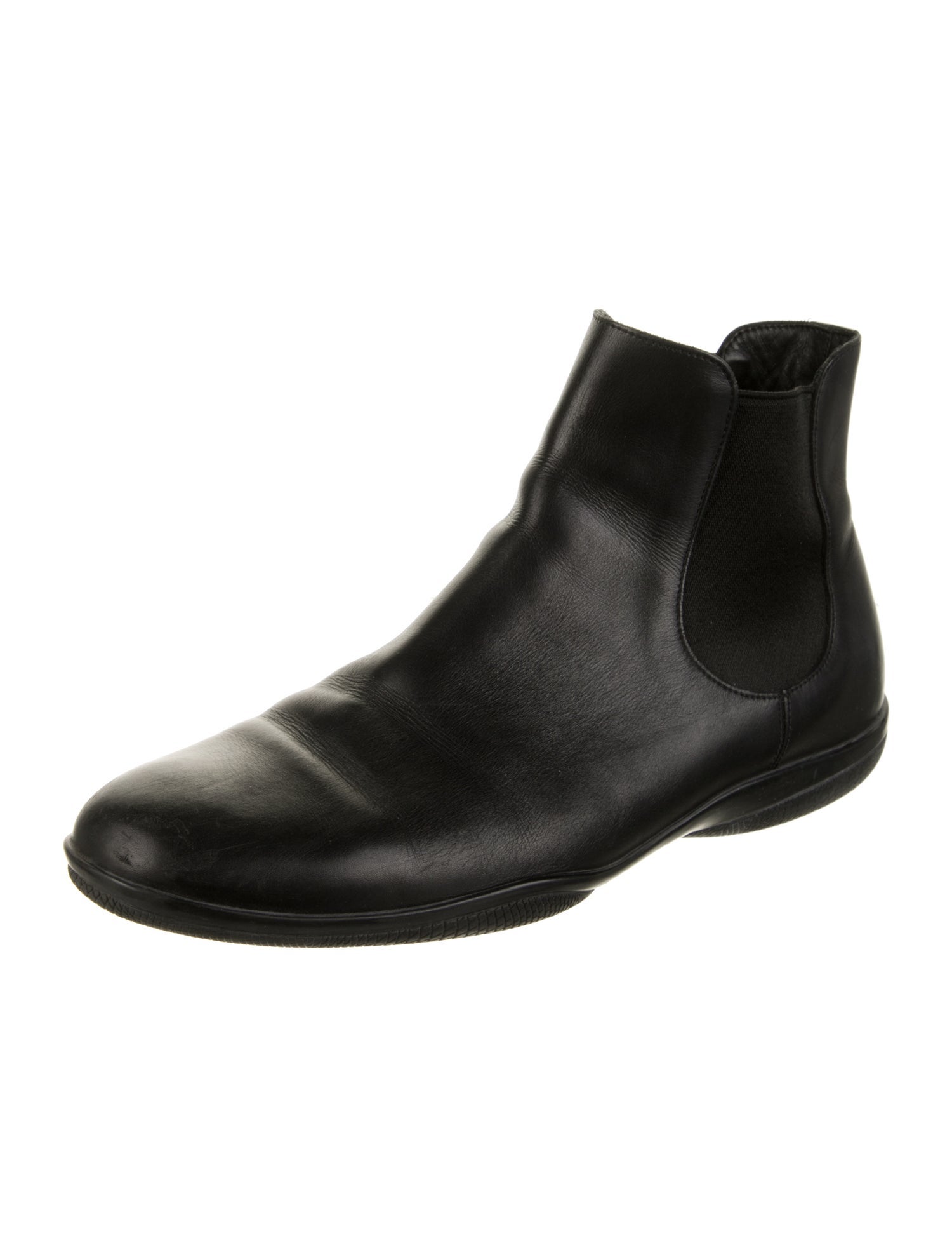 Prada Sport Leather Chelsea Boots