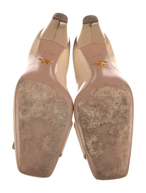 Prada Sport Patent Leather Bow Accents Slingback Sandals