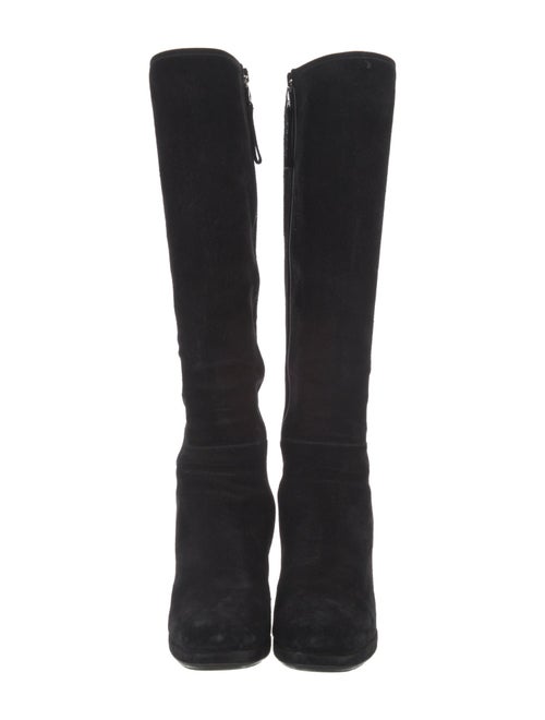 Prada Sport Suede Grosgrain Trim Boots