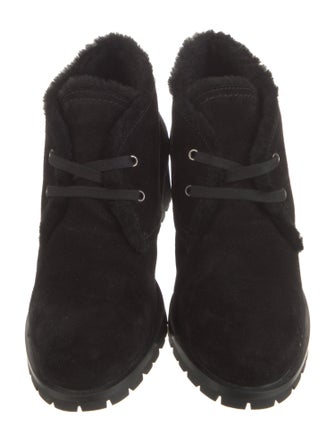 Prada Suede Lace-Up Boots