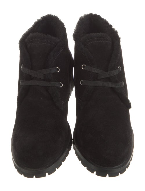 Prada Suede Lace-Up Boots