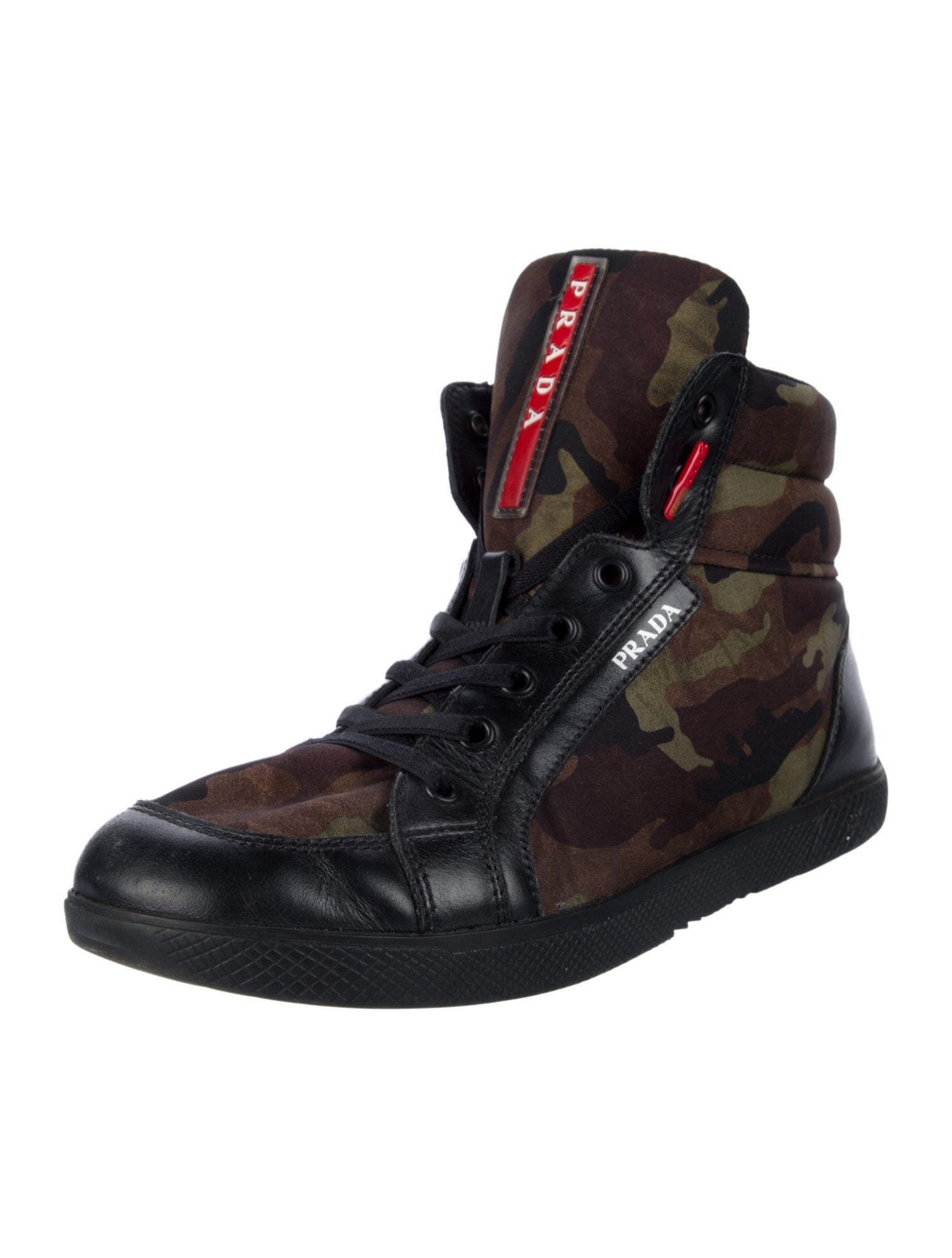 Prada Sport Boys' Camo High Top Sneakers