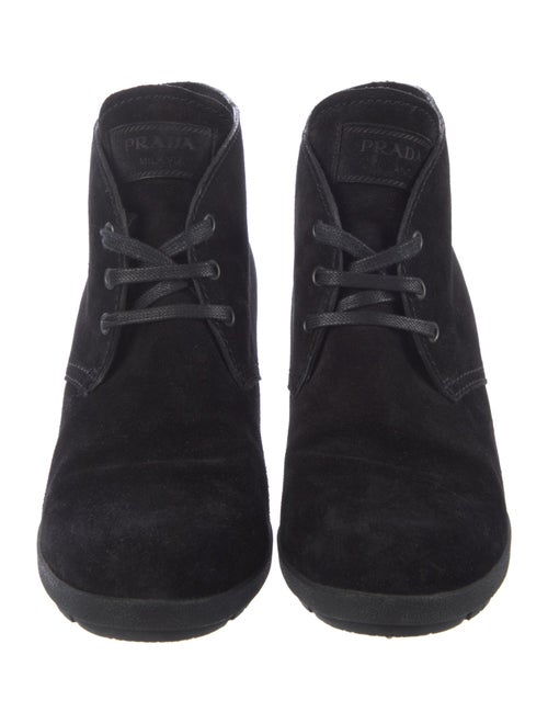 Prada Sport Suede Lace-Up Boots