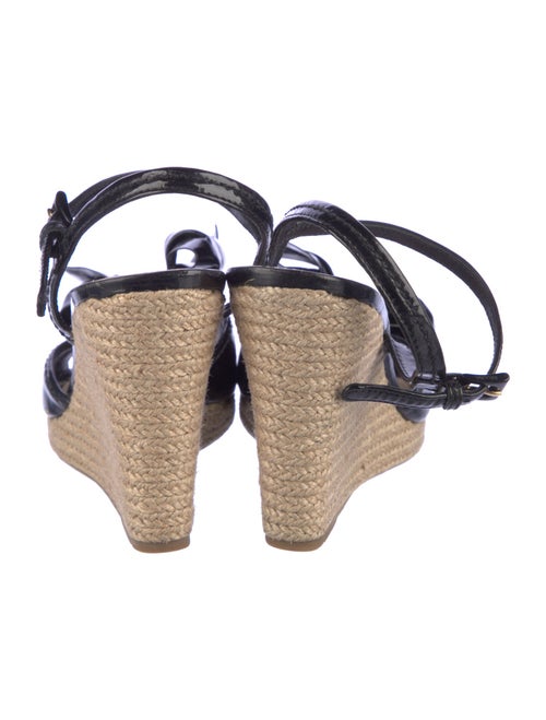 Prada Sport Patent Leather Bow Accents Espadrilles