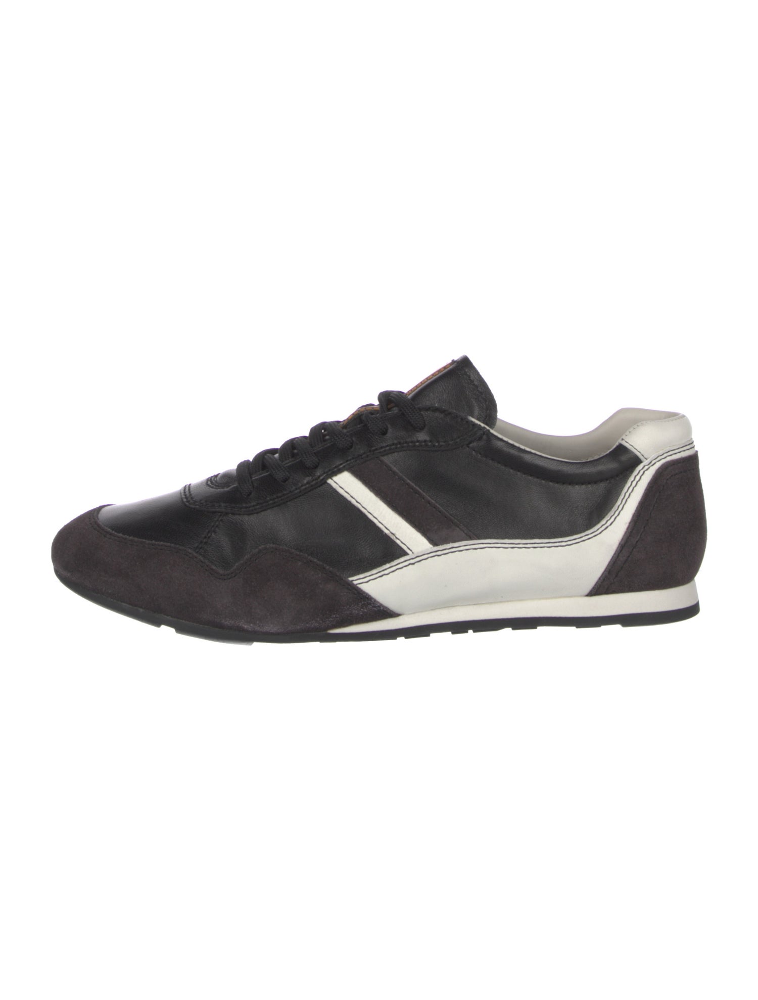 Prada Sport Leather Colorblock Pattern Sneakers