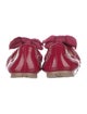 Prada Sport Patent Leather Bow Accents Ballet Flats