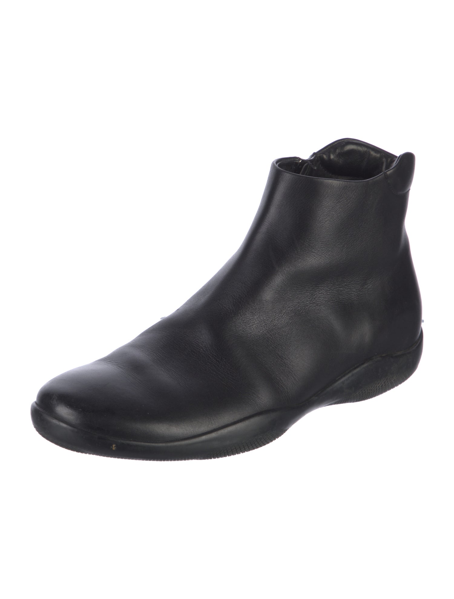 Prada Sport Leather Chelsea Boots