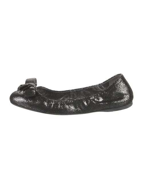 Prada Sport Leather Bow Accents Ballet Flats