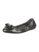 Prada Sport Leather Bow Accents Ballet Flats
