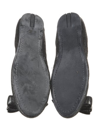 Prada Sport Leather Bow Accents Ballet Flats