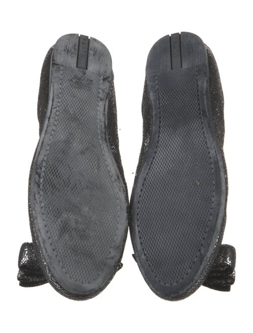 Prada Sport Leather Bow Accents Ballet Flats