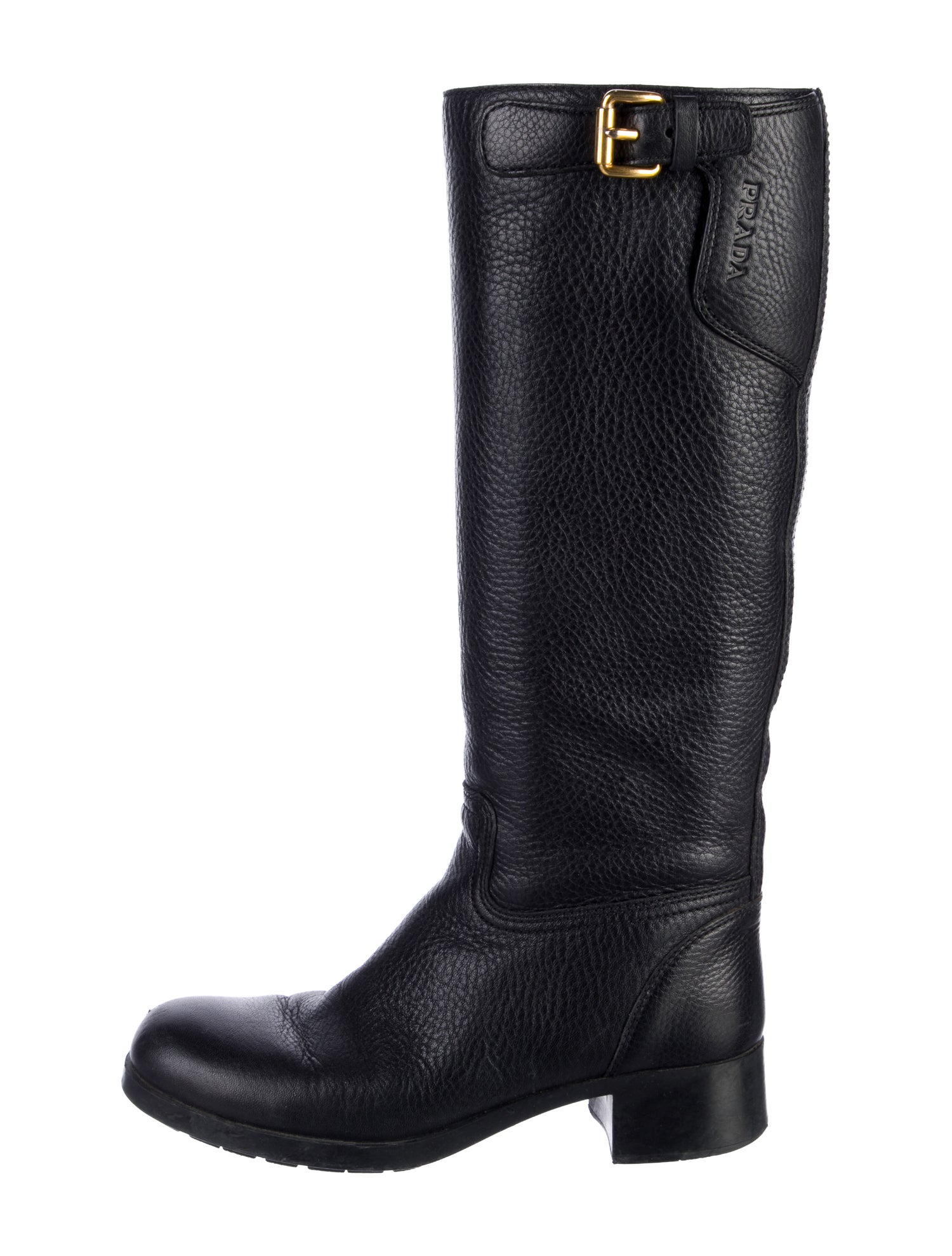 Prada Sport Leather Riding Boots