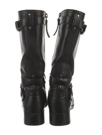 Prada Sport Leather Moto Boots