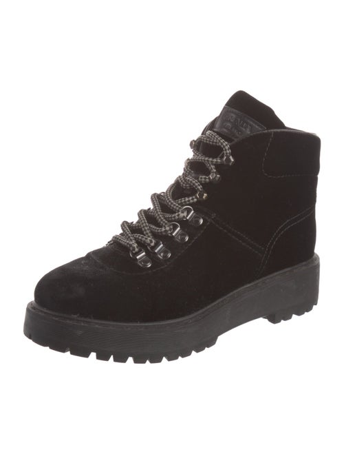 Prada Sport Velvet Combat Boots