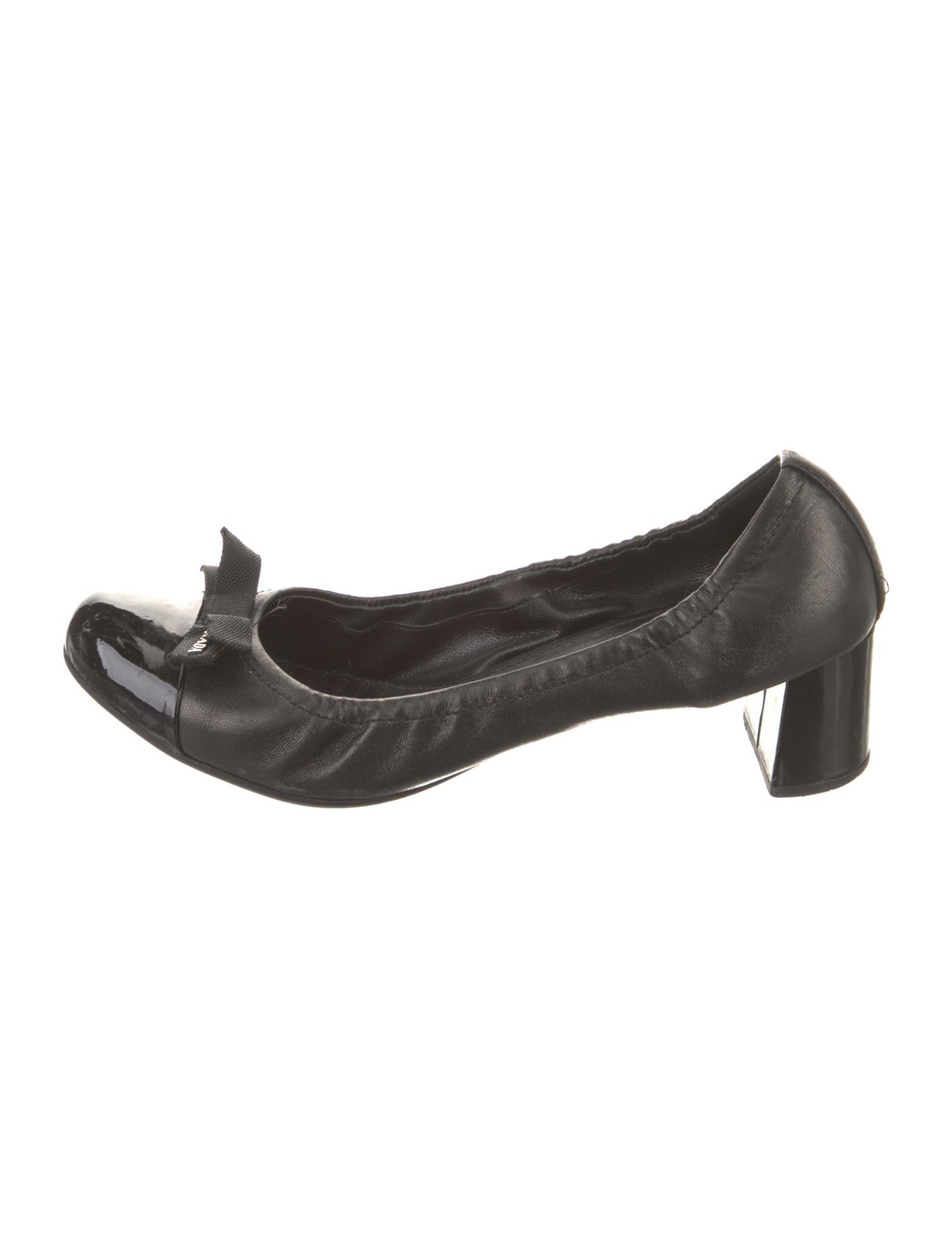 Prada Sport Leather Bow Accents Pumps